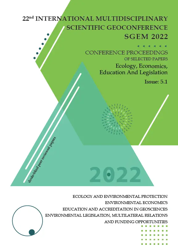 Proceedings SGEM 2022 / Vol. 22, Book5