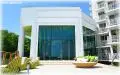 White hotel entrance in Albena