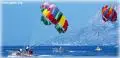 Parasailing on the Black Sea coast