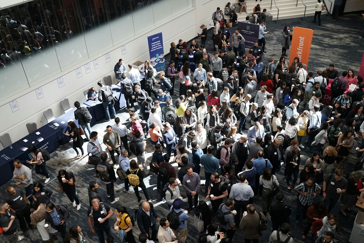 Conference exhibition and networking with delegates