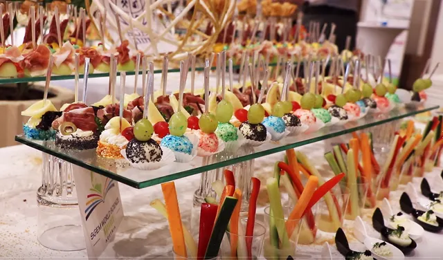 Details of a welcoming evening